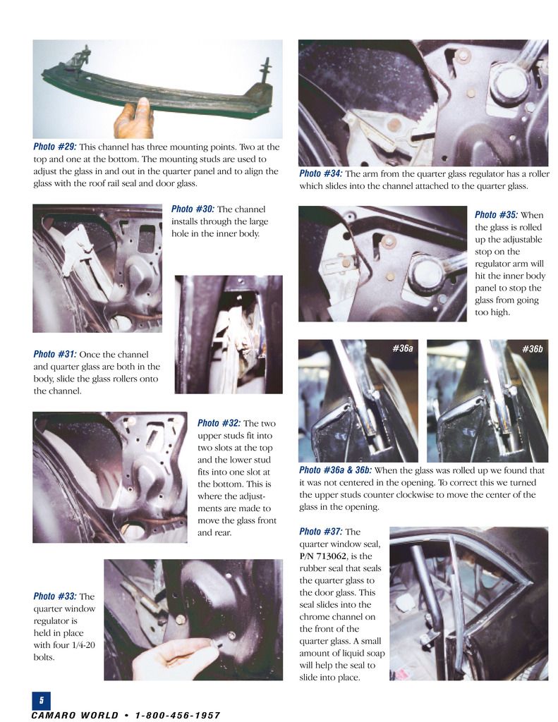 19671969 door and quarter glass installatioin Team Camaro Tech